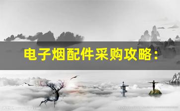 电子烟配件采购攻略：如何选择靠谱的货源