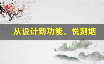 从设计到功能，悦刻烟杆哪些外观更具时尚感
